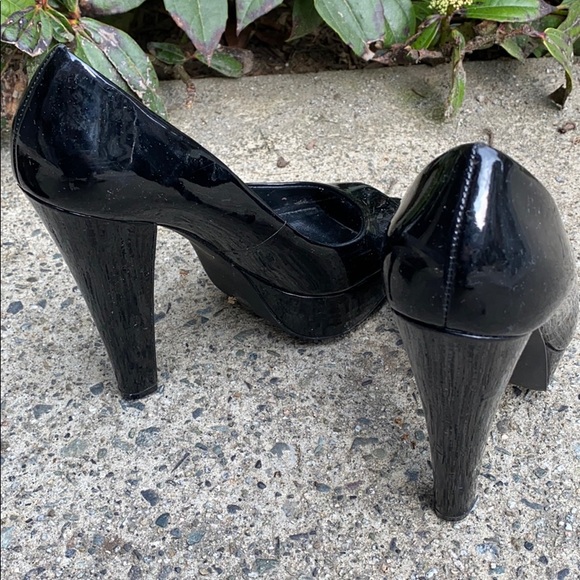 Aldo genuine leather open toe chunky heels patent - Picture 6 of 8